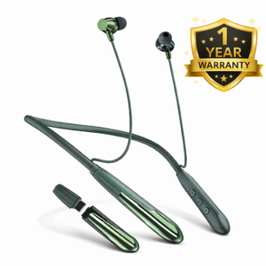 T3- Diamond Series Wireless Neckband Bluetooth Earphones – Deep Bass, Dual Battery, Up to 15 Days Backup, Fast Charging, 1 Year Warranty