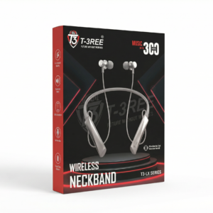 Wireless Neckband Bluetooth Earphones T3-LX Series – Deep Bass, Long Battery, Fast Charging 1Year Warrenty